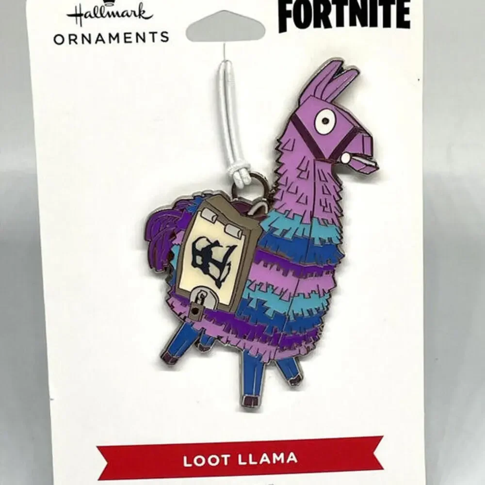 Hallmark Fortnite Loot Llama Metal Enamel Christmas Ornament 2020 NEW